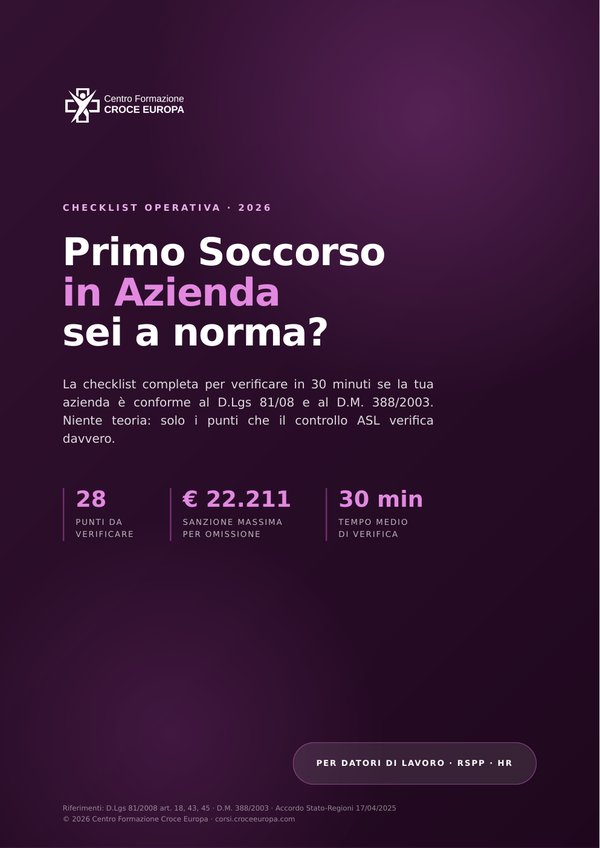 Checklist Primo Soccorso Aziendale 2026
