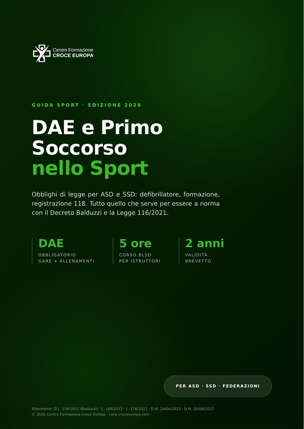 DAE e Primo Soccorso nello Sport